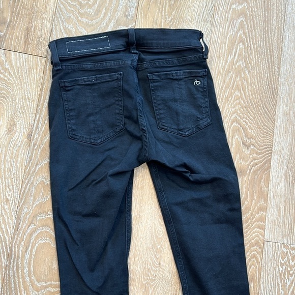 Rag & bone Distressed Black Legging Skinny Jeans - Picture 11 of 12